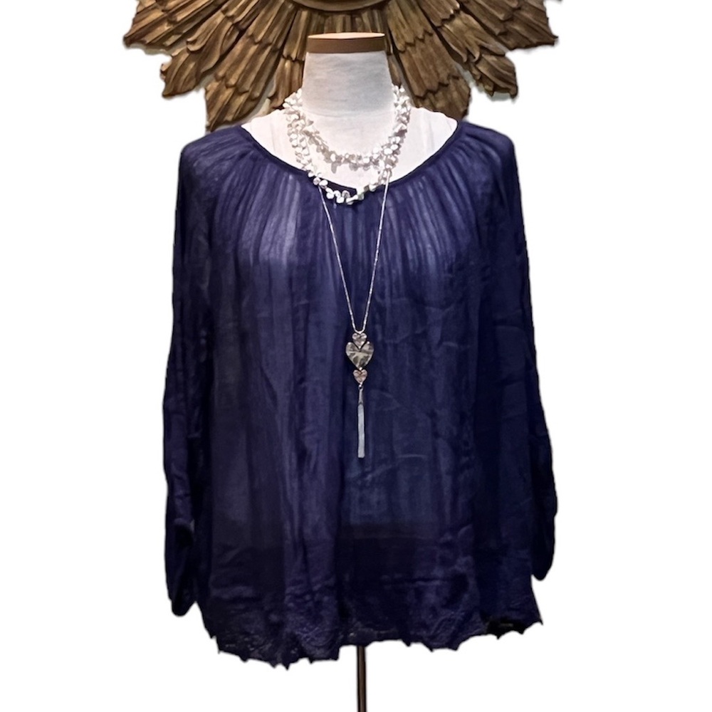 Billabong Blue Sheer Tunic, Top Size Large